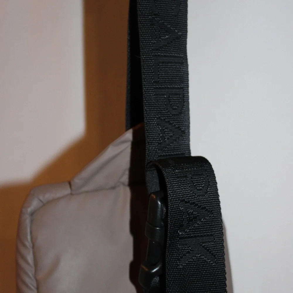 Calpak Taupe Puffer Crossbody Fanny Pack with Black Strap